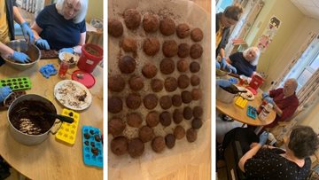 Chocolatey desserts go down a treat at Eckington care home
